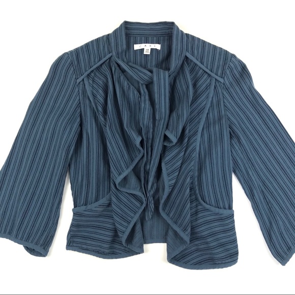 {CAbi} #870 Must Have Cascade Striped Swing Jacket - Picture 4 of 8